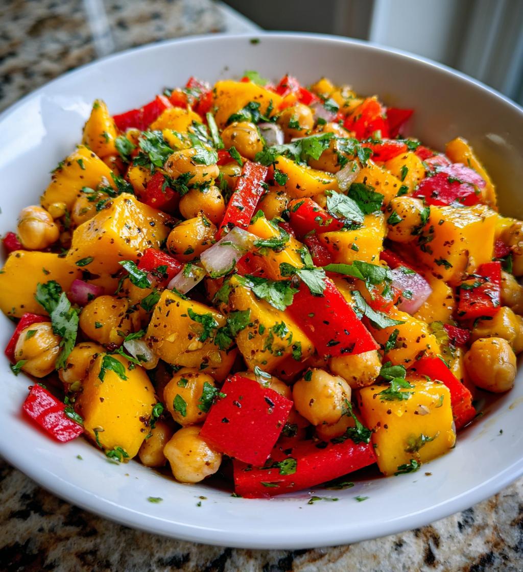 mango chickpea salad - detail 1