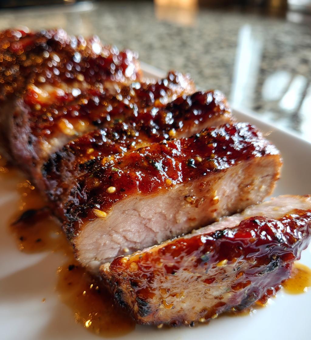 maple bourbon glazed pork tenderloin - detail 1