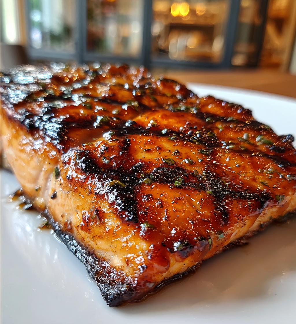 maple bourbon glazed salmon - detail 1