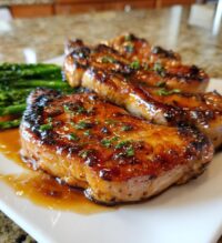 maple glazed pork chops