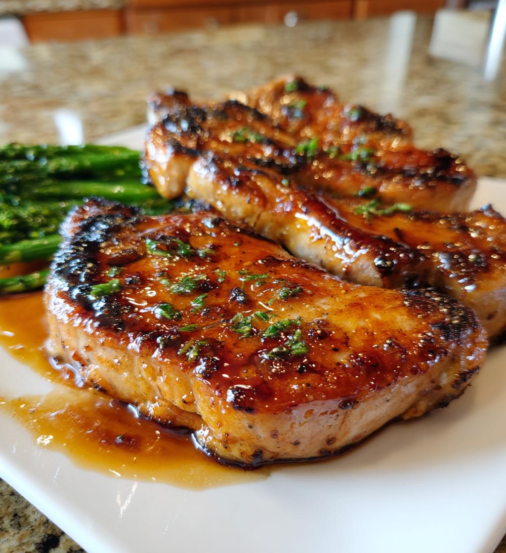 maple glazed pork chops