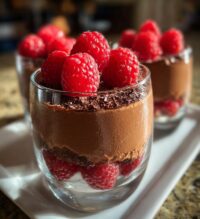marry me no bake raspberry chocolate mousse cups