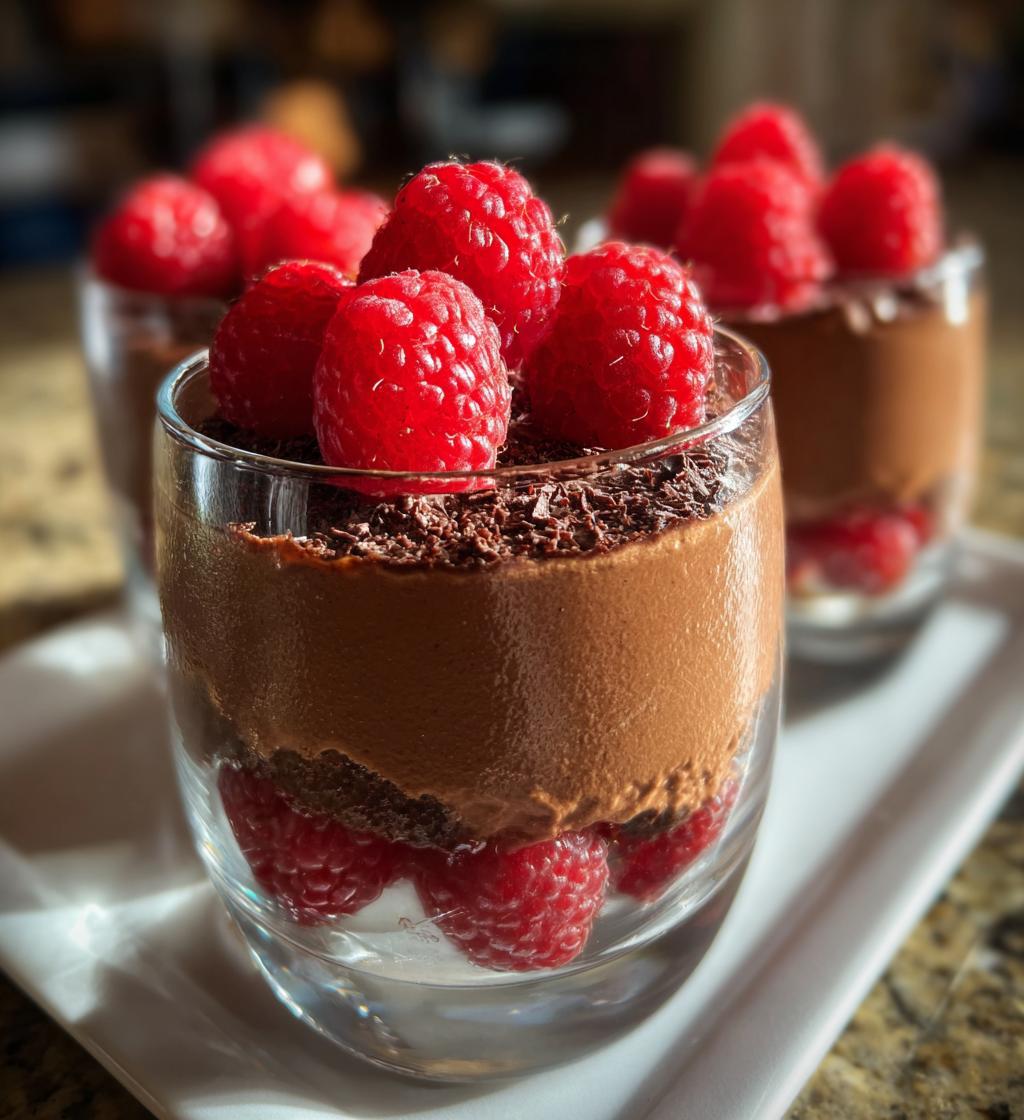 marry me no bake raspberry chocolate mousse cups