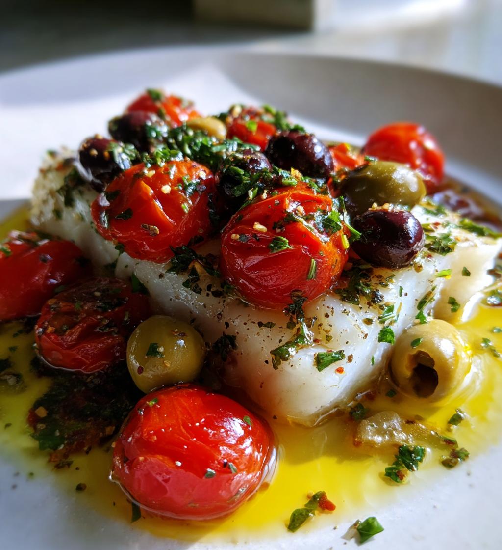 mediterranean baked cod - detail 1