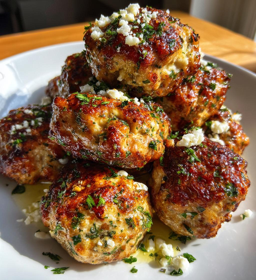 mediterranean chicken meatballs - detail 1