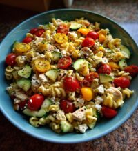 mediterranean chicken pasta salad