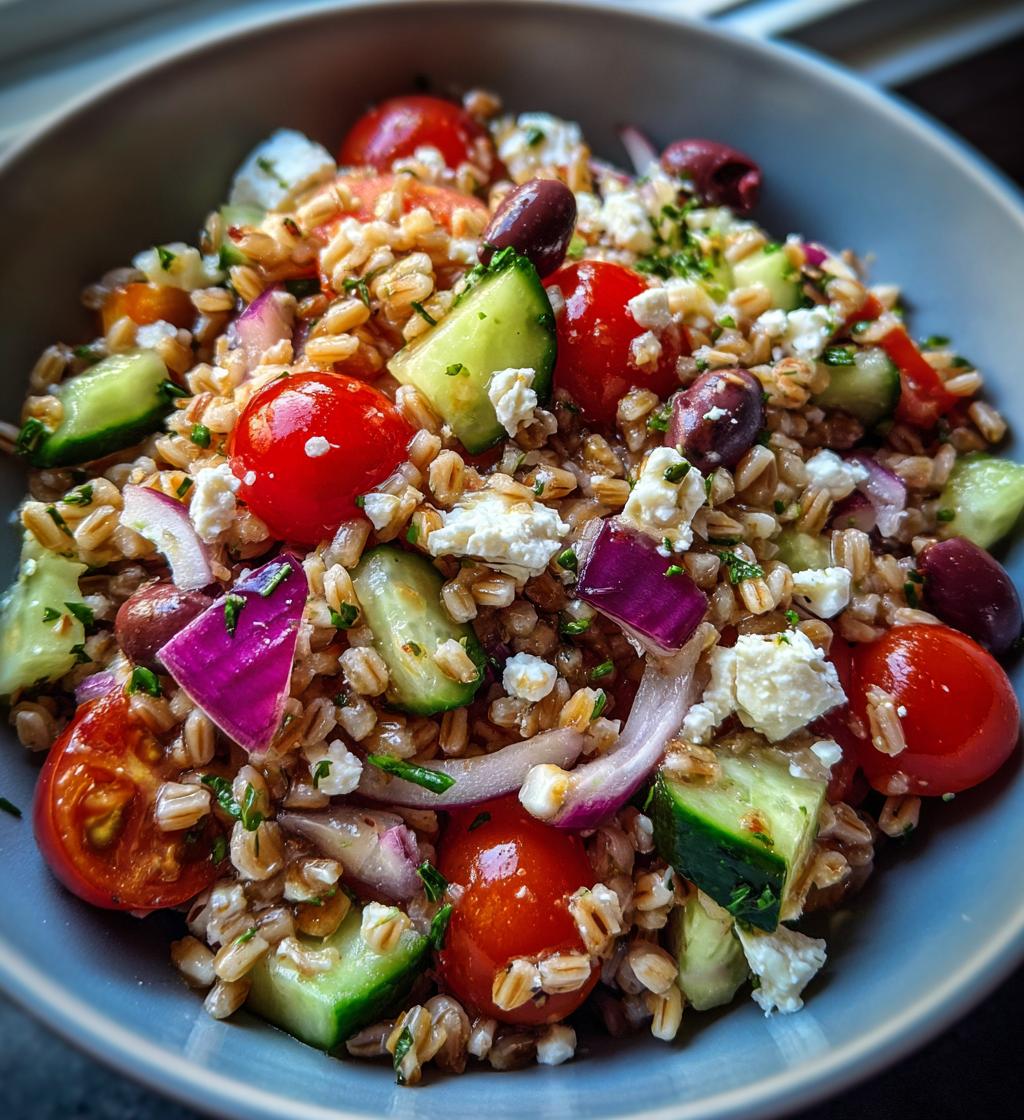 mediterranean farro bowl - detail 1