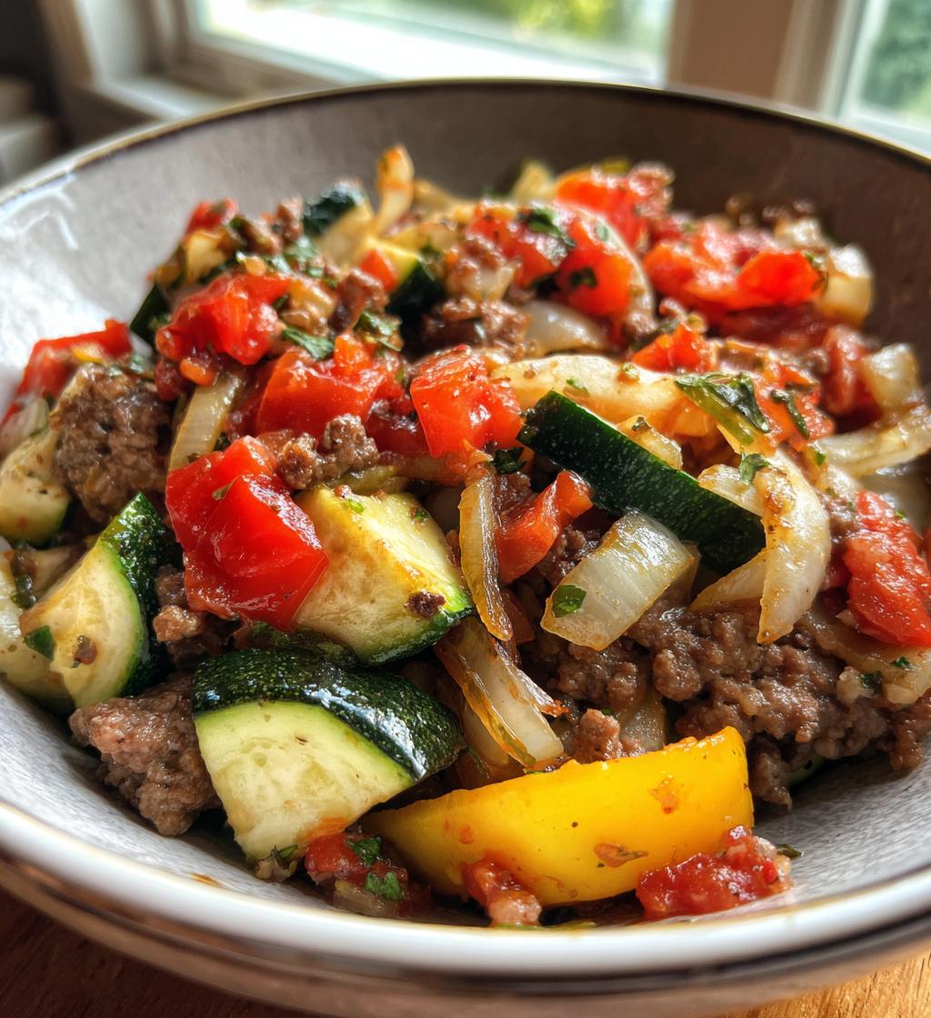 mediterranean ground beef stir fry recipe - detail 1