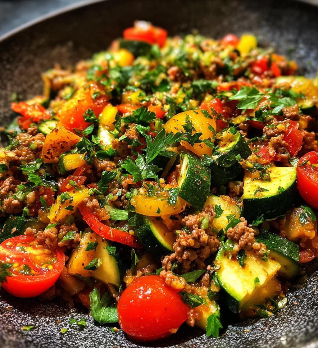 mediterranean ground beef stir fry recipe - detail 1