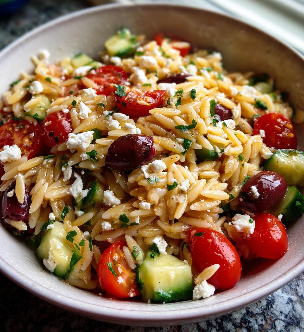 mediterranean orzo pasta salad