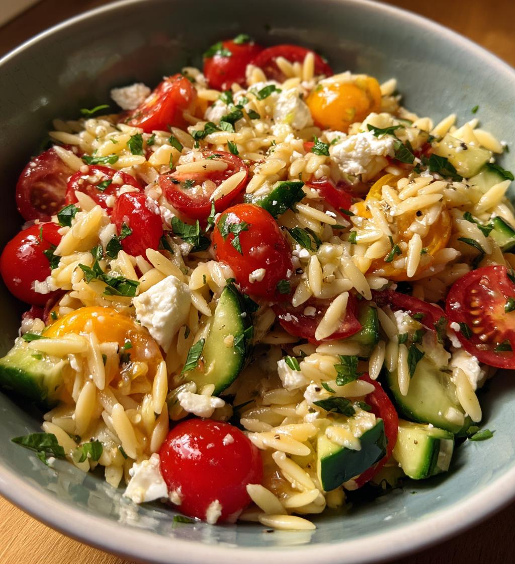 mediterranean orzo pasta salad