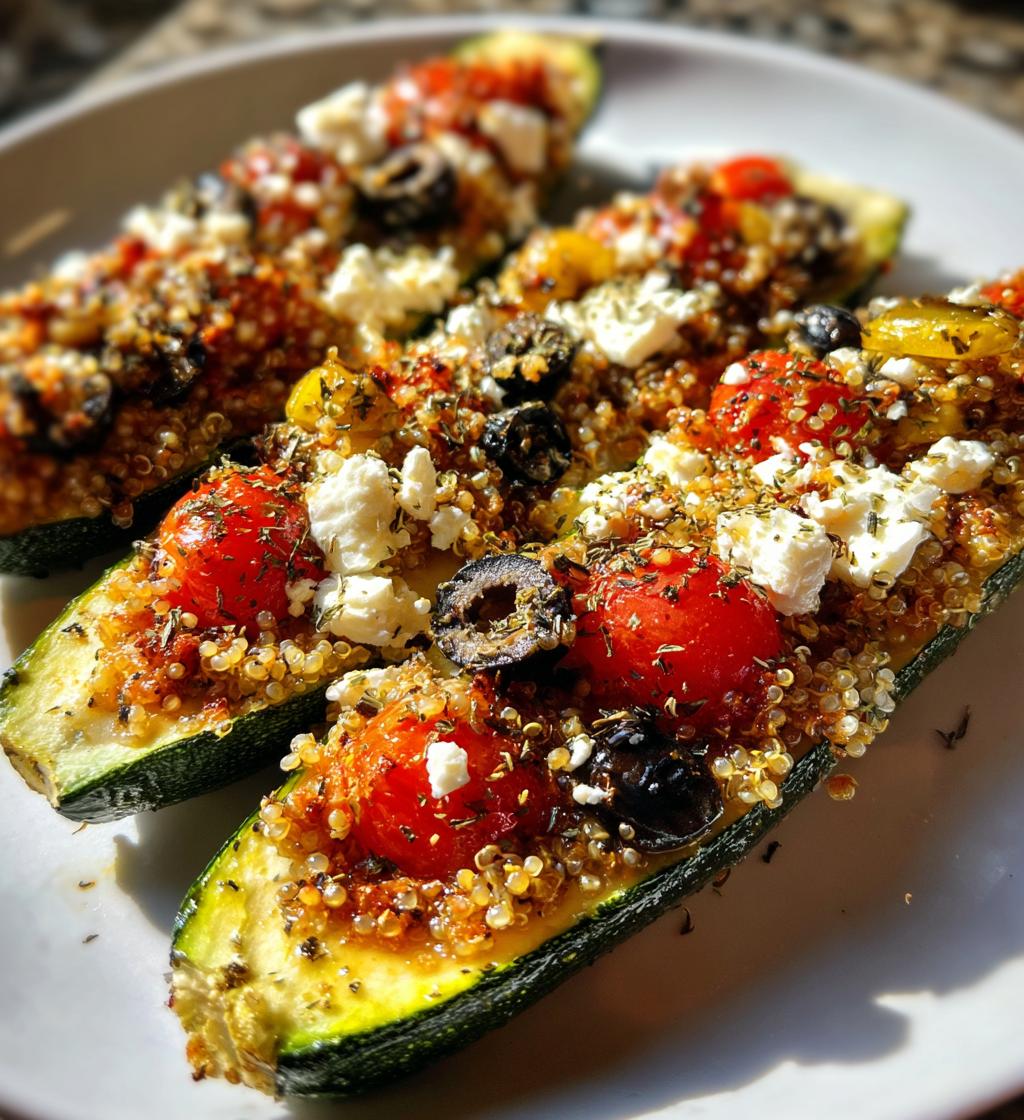 mediterranean stuffed zucchini