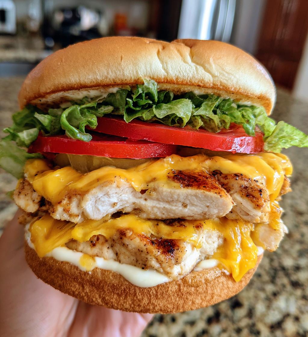 melty cheesy chicken sandwich - detail 1