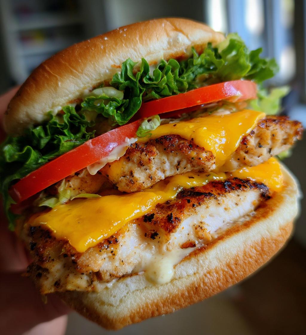 melty cheesy chicken sandwich