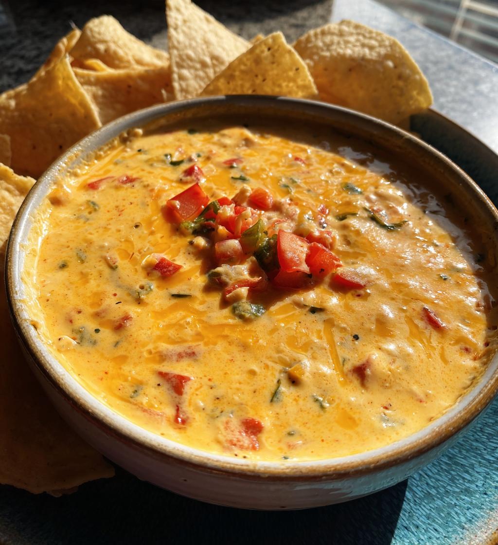 mexican restaurant style cheese dip - detail 1