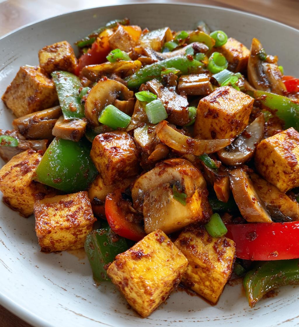 mushroom and tofu stir fry