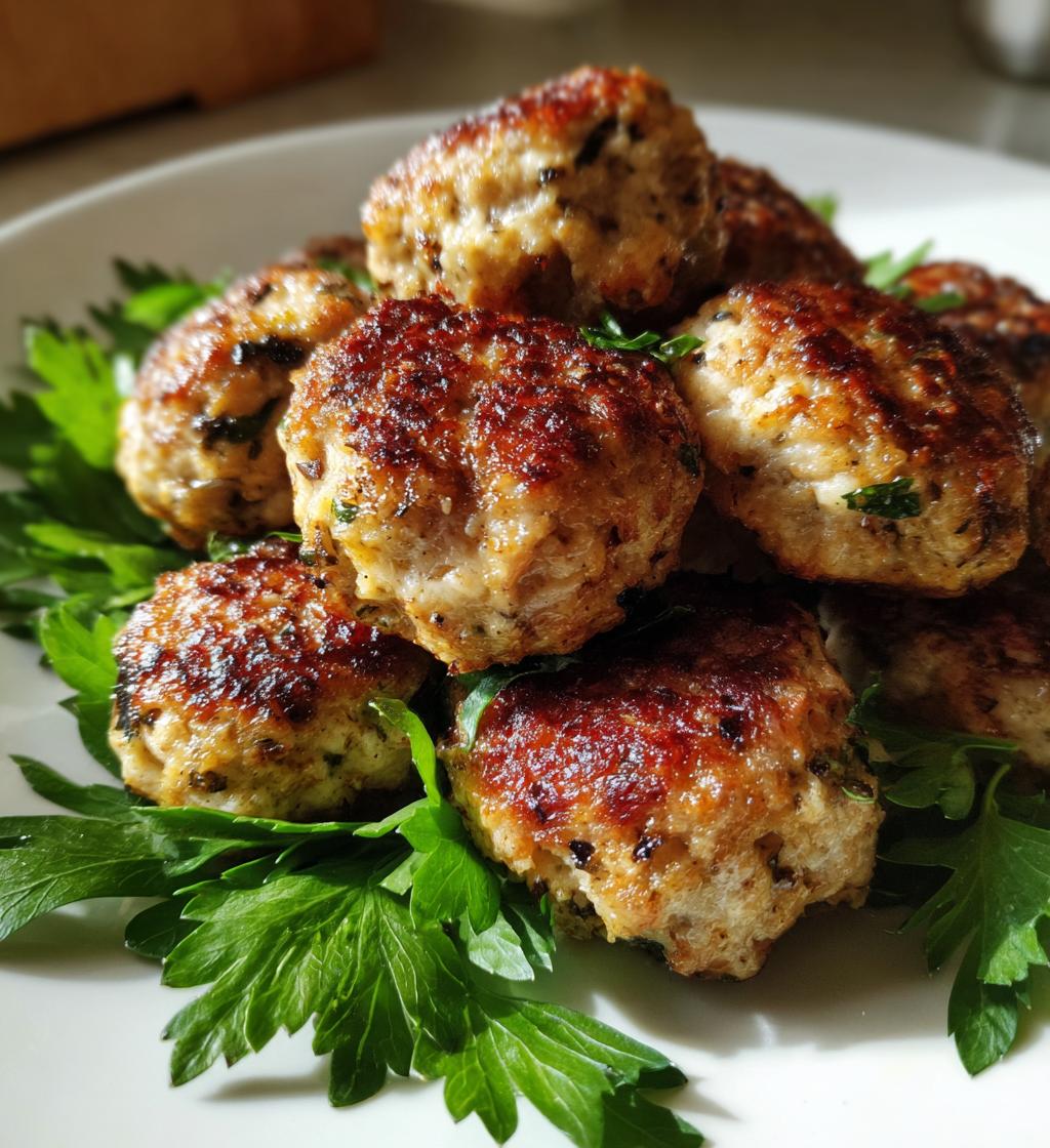 mushroom chicken meatballs