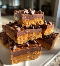 no bake chocolate peanut butter oat bars