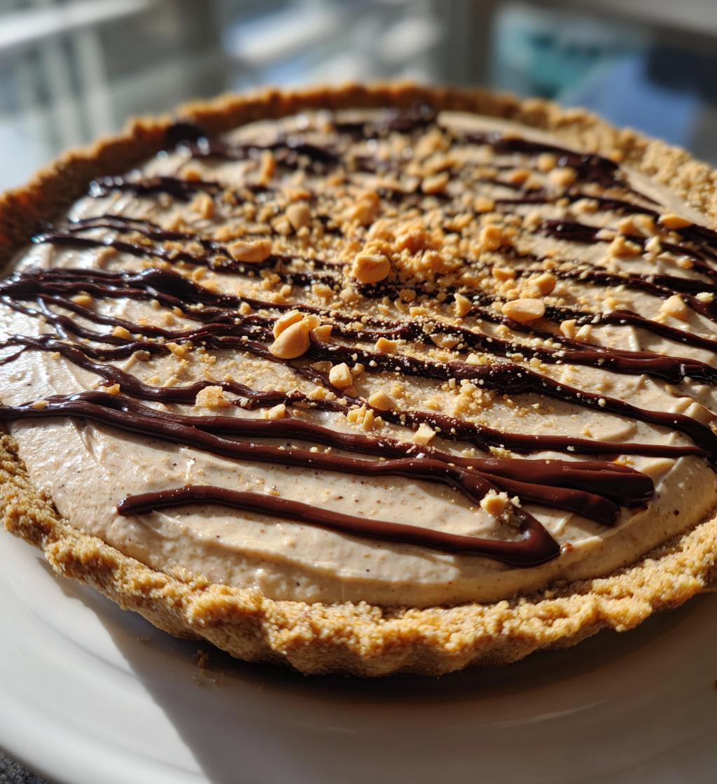 no bake peanut butter pie - detail 1