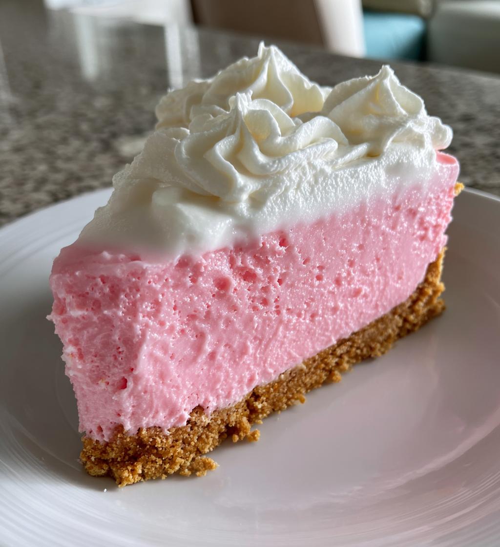 no bake pink paradise candy cheesecake - detail 1