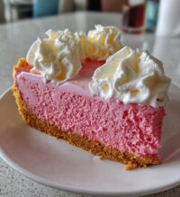 no bake pink paradise candy cheesecake