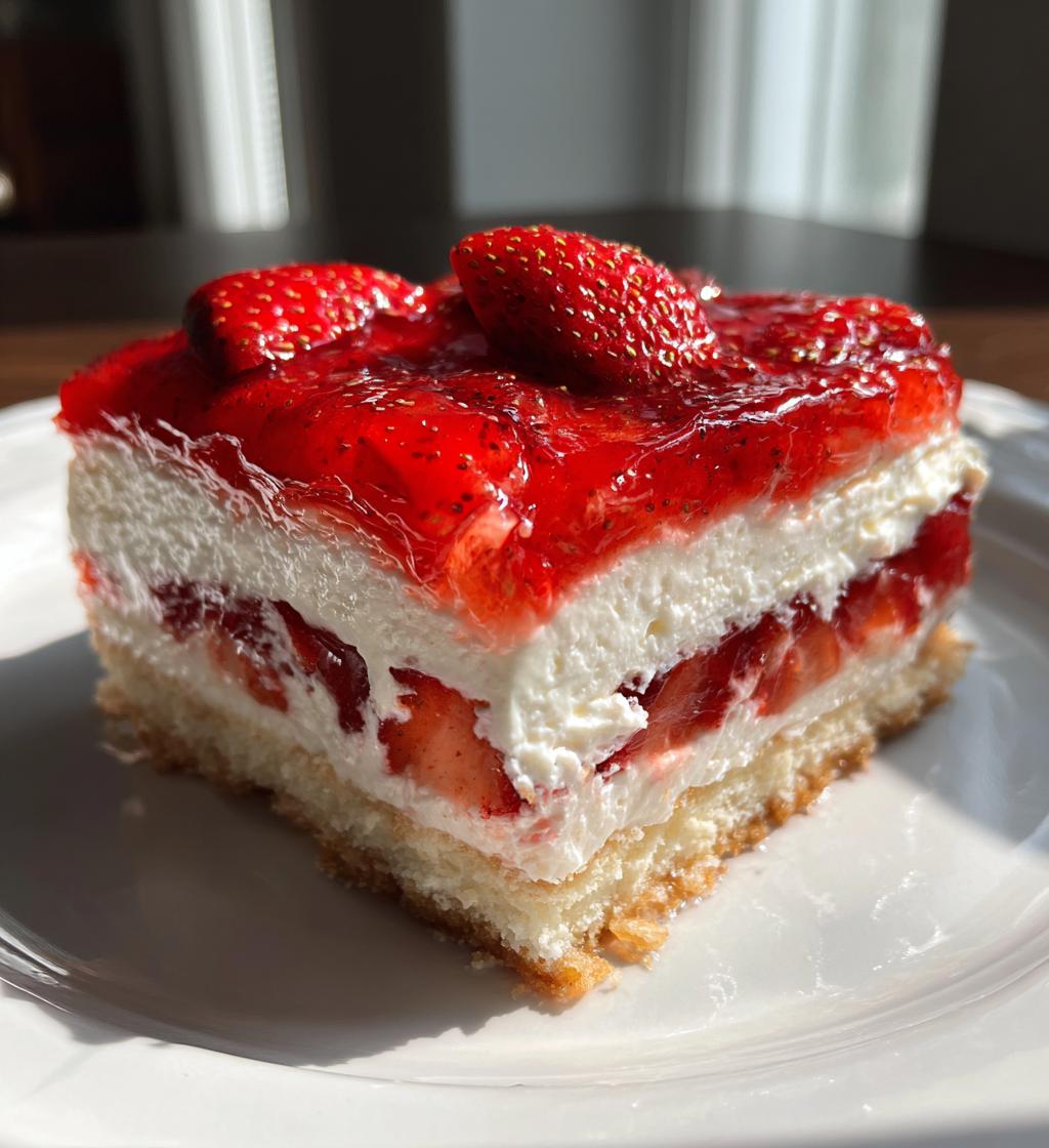 no bake strawberry jello lasagna recipe - detail 1