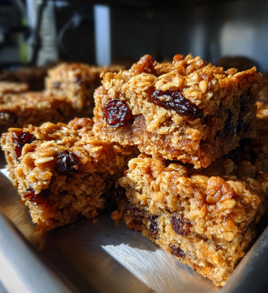 oatmeal raisin cookie bars recipe