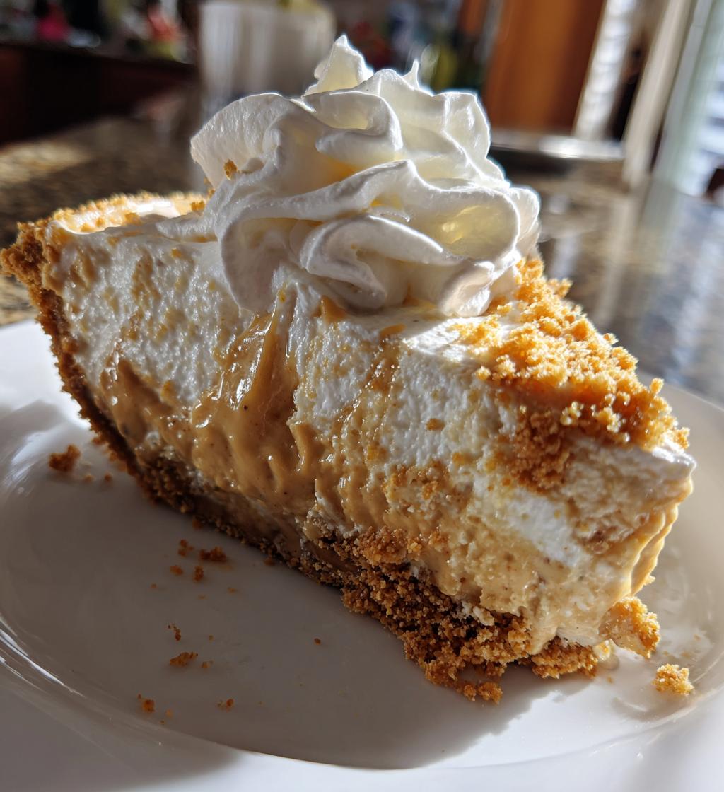 old fashioned amish peanut butter dream pie - detail 1