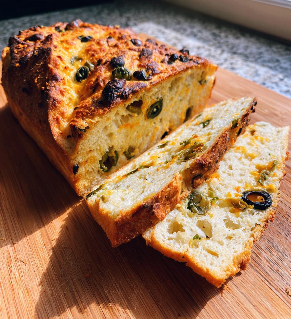olive cheese bread - detail 1