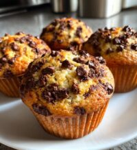 one bowl banana chocolate muffins