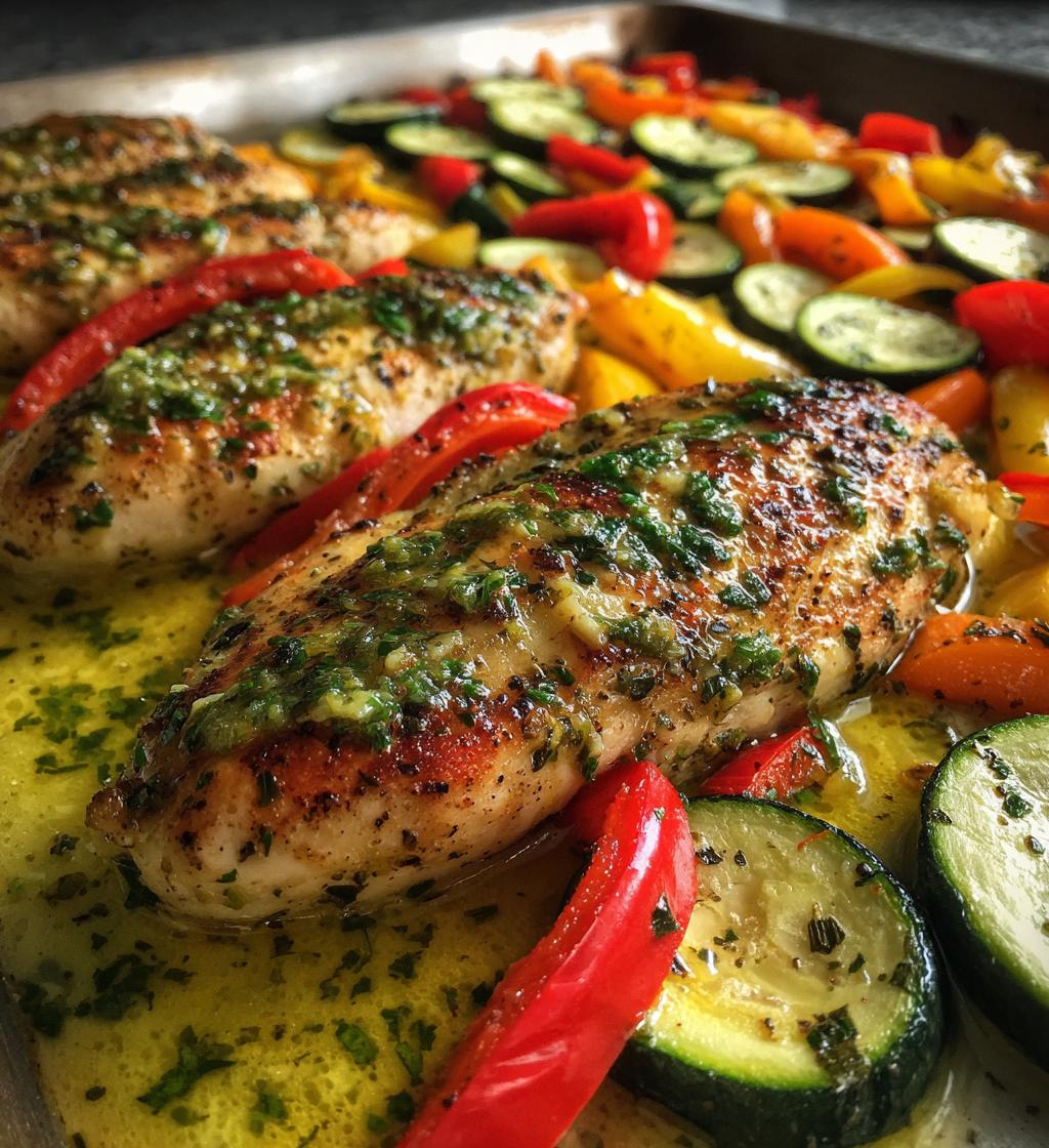 one pan 20 minute lemon herb chicken veggies