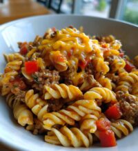 one pot beef taco pasta