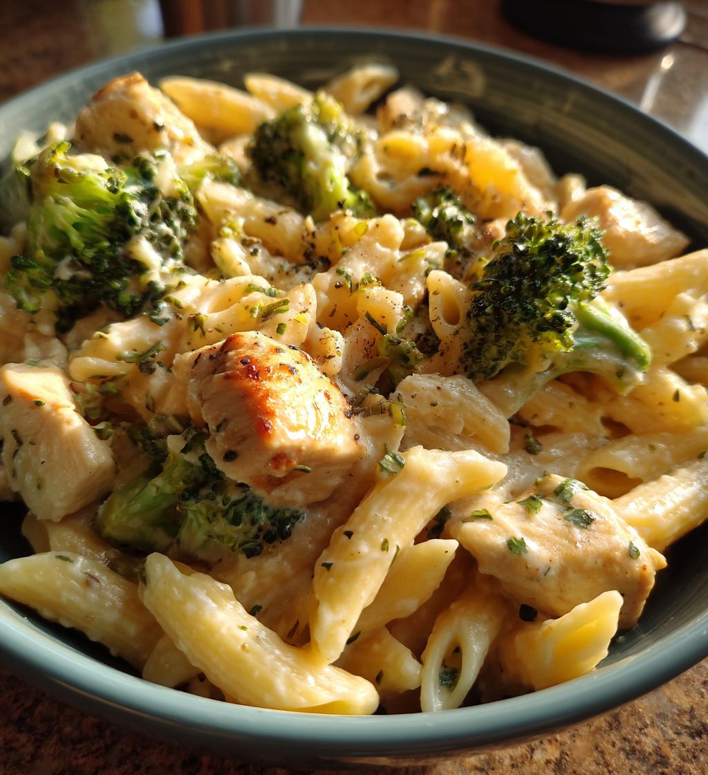 one pot chicken broccoli alfredo - detail 1