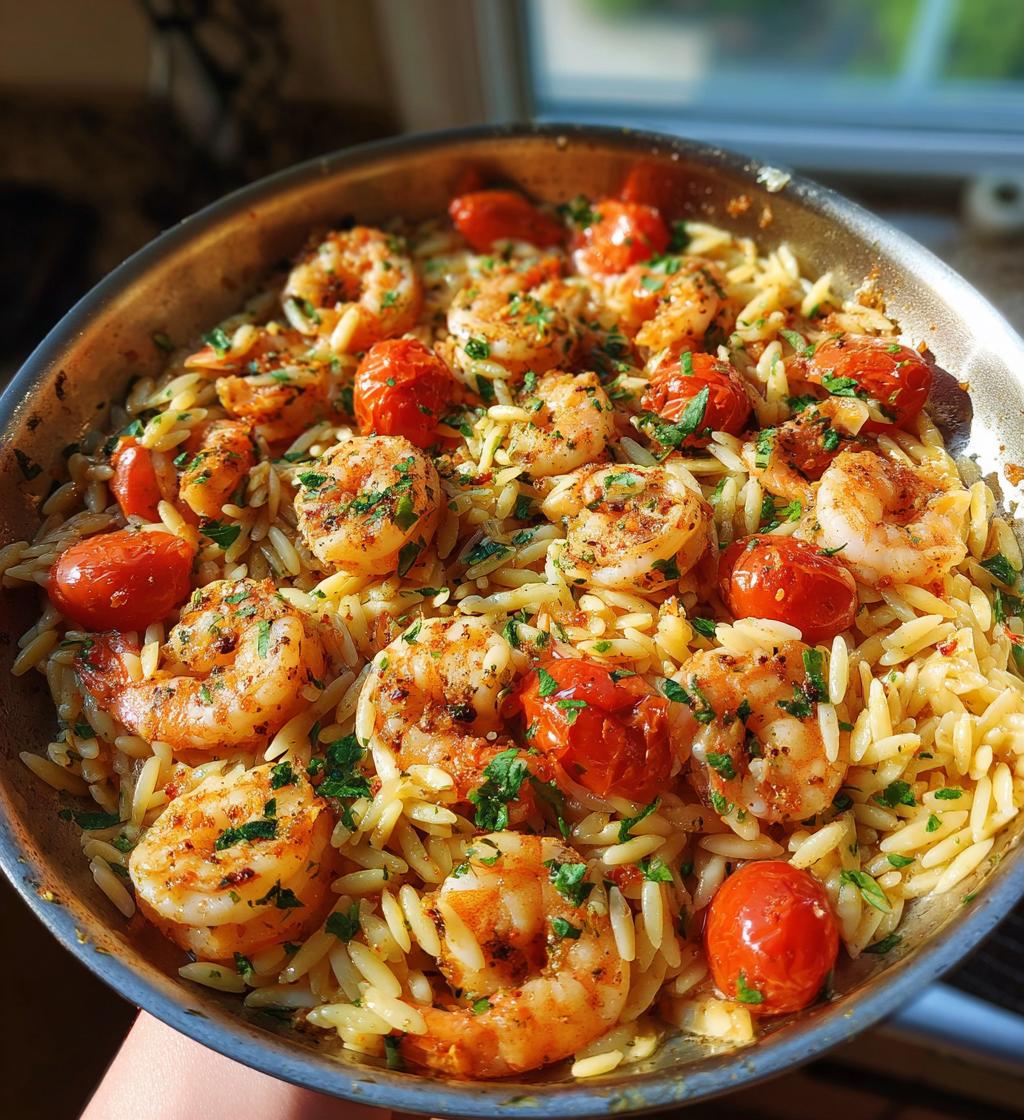 one pot marry me shrimp and orzo pasta - detail 1