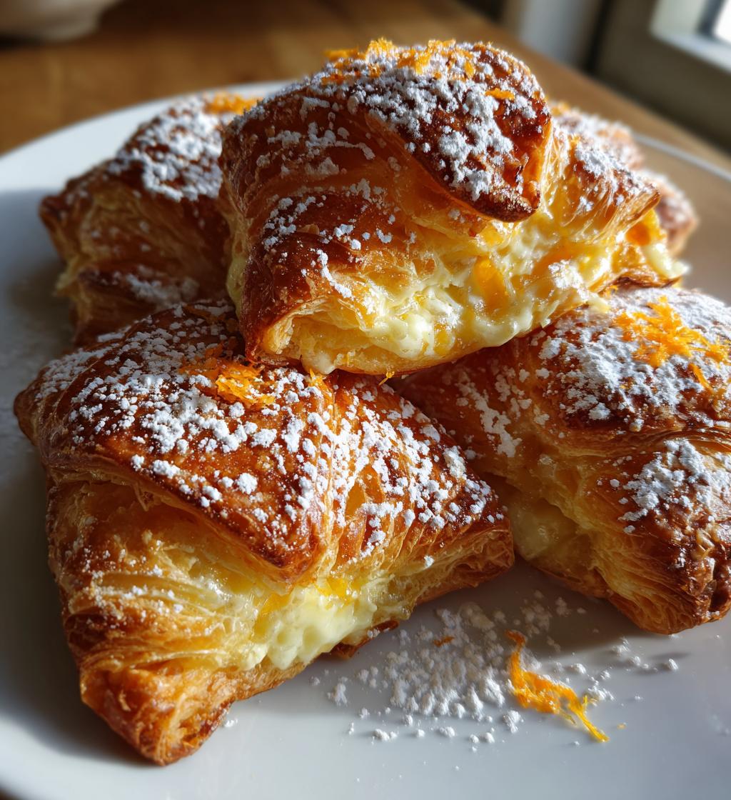 orange croissant breakfast bake