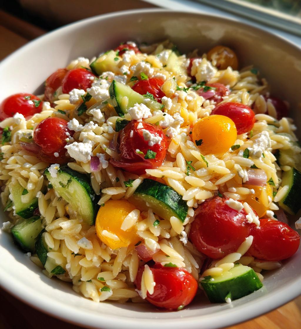 orzo pasta salad - detail 1