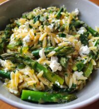 orzo with asparagus feta