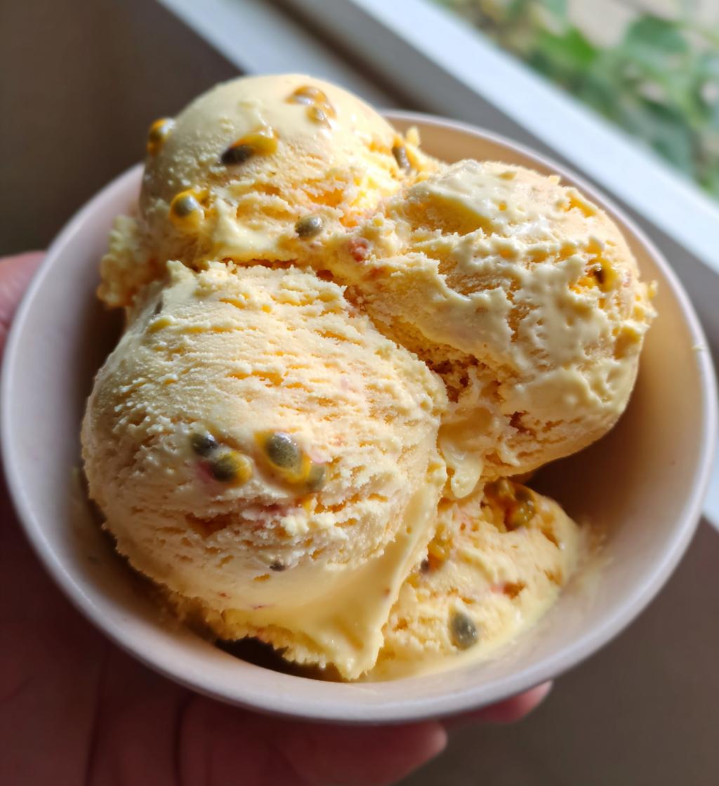 passion fruit ice cream a creamy tropical dessert youll crave all year - detail 1