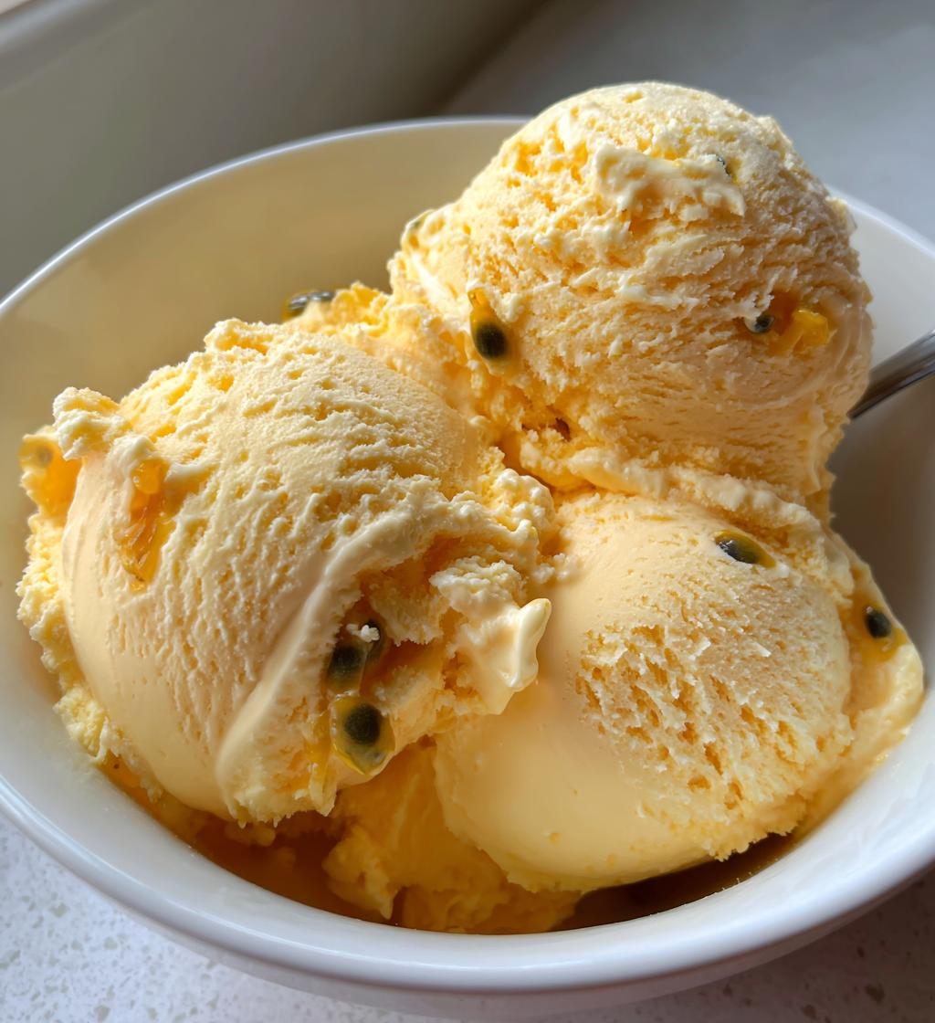 passion fruit ice cream a creamy tropical dessert youll crave all year