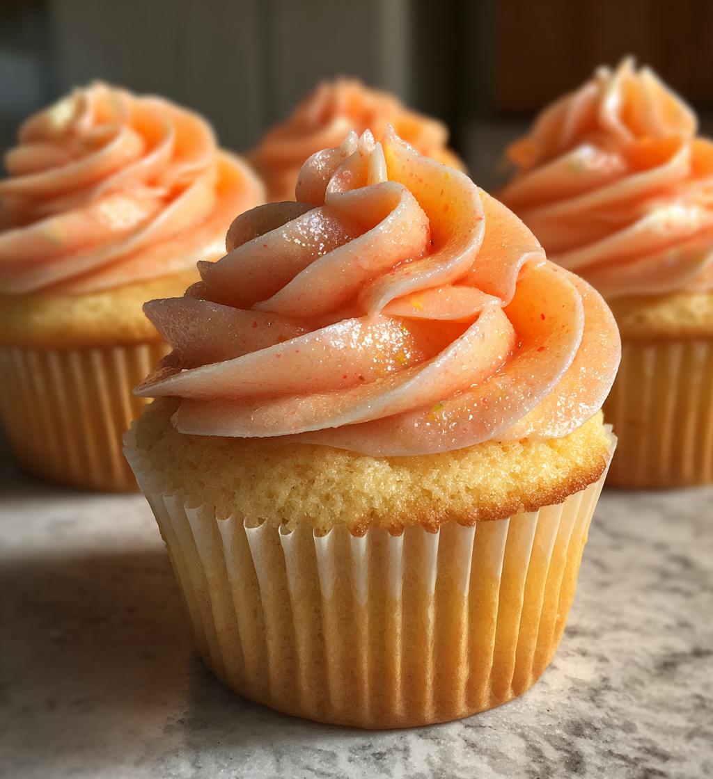 peach bellini cupcakes - detail 1