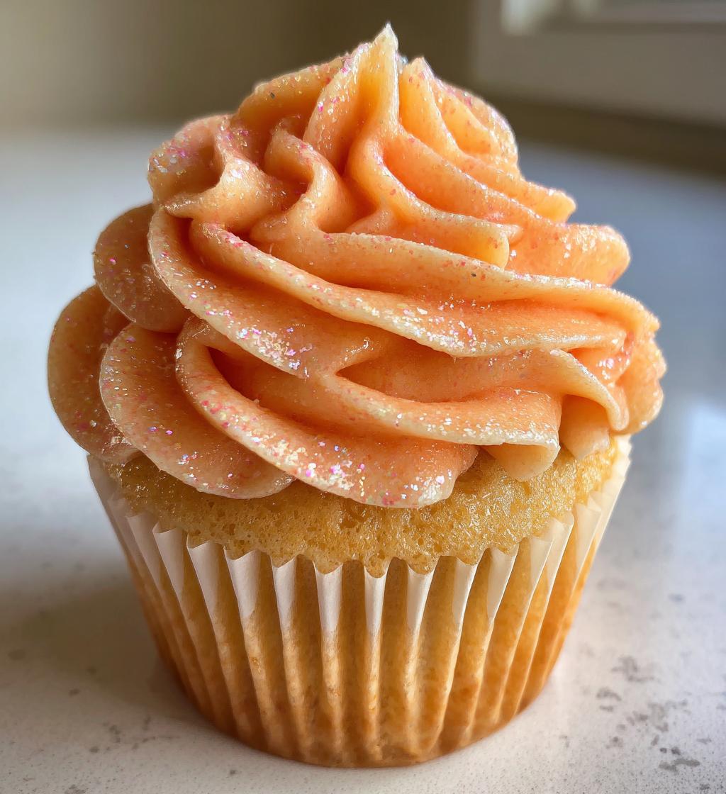 peach bellini cupcakes