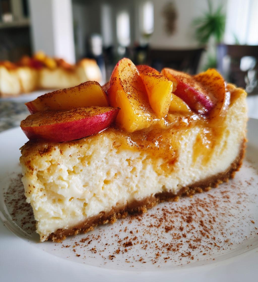 peach cobbler cheesecake