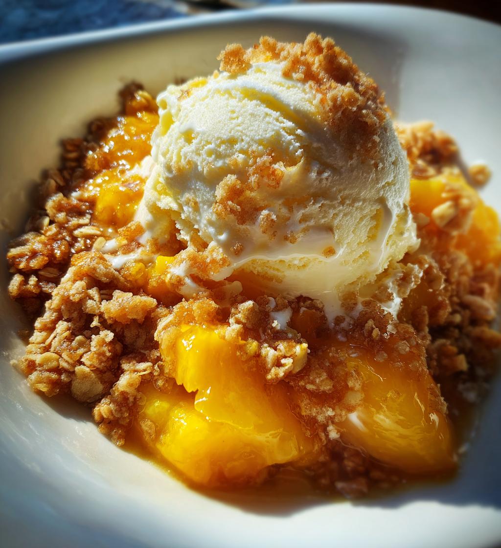 peach cobbler ice cream - detail 1