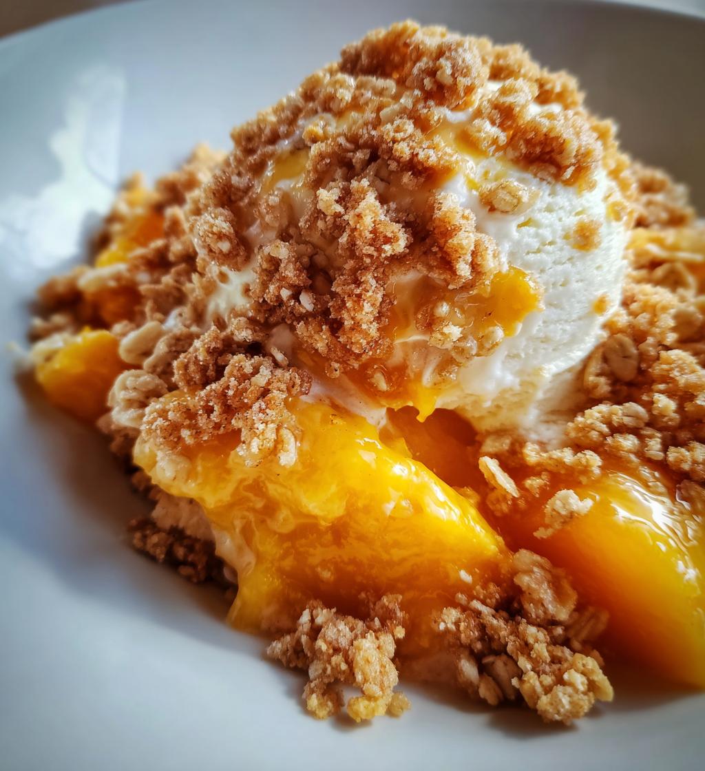 peach cobbler ice cream