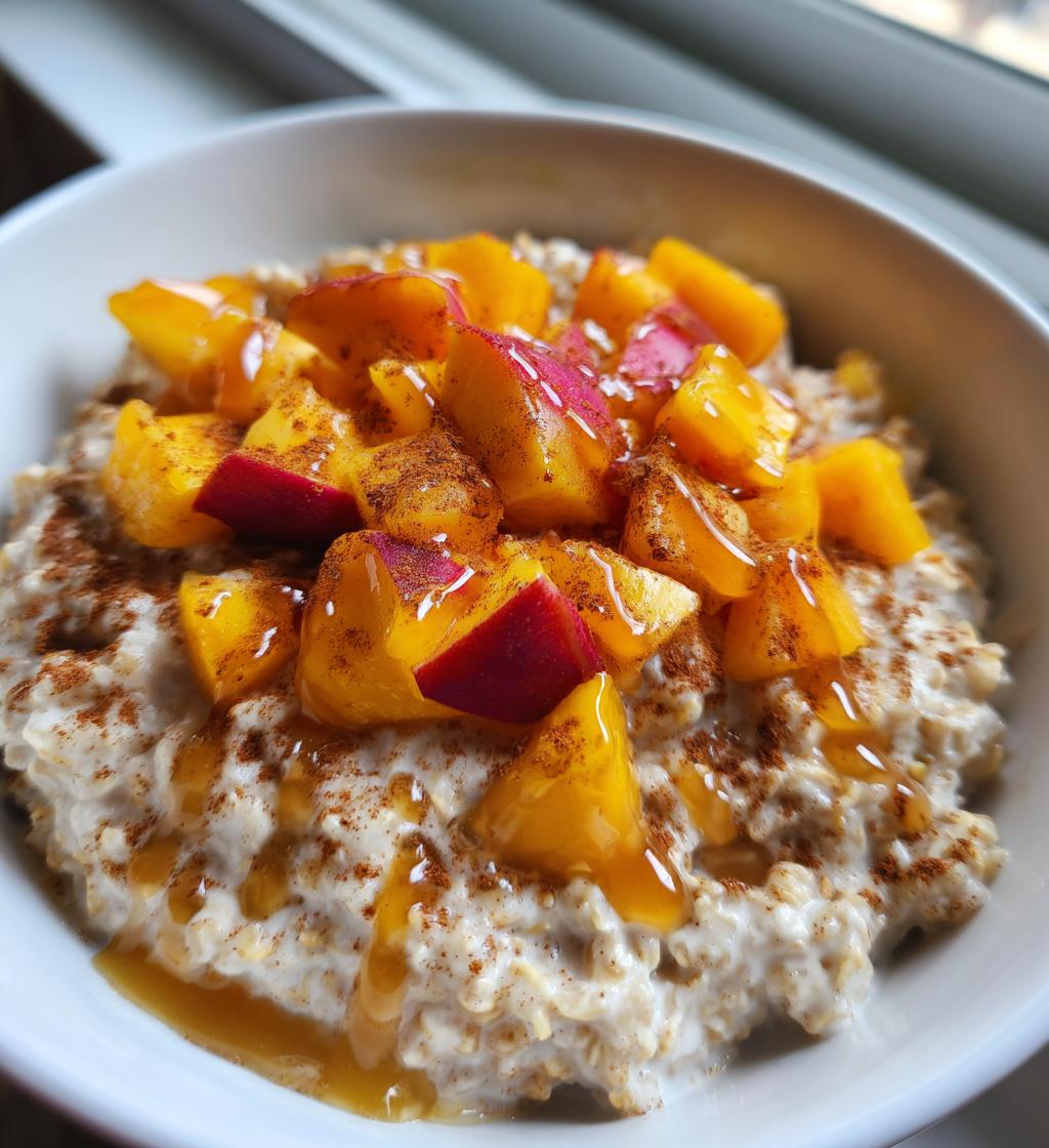 peach overnight oats