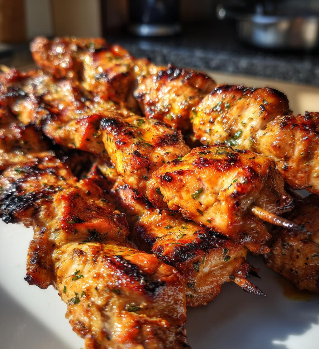 peruvian grilled chicken skewers - detail 1
