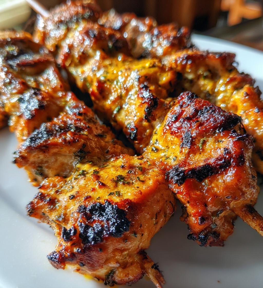 peruvian grilled chicken skewers