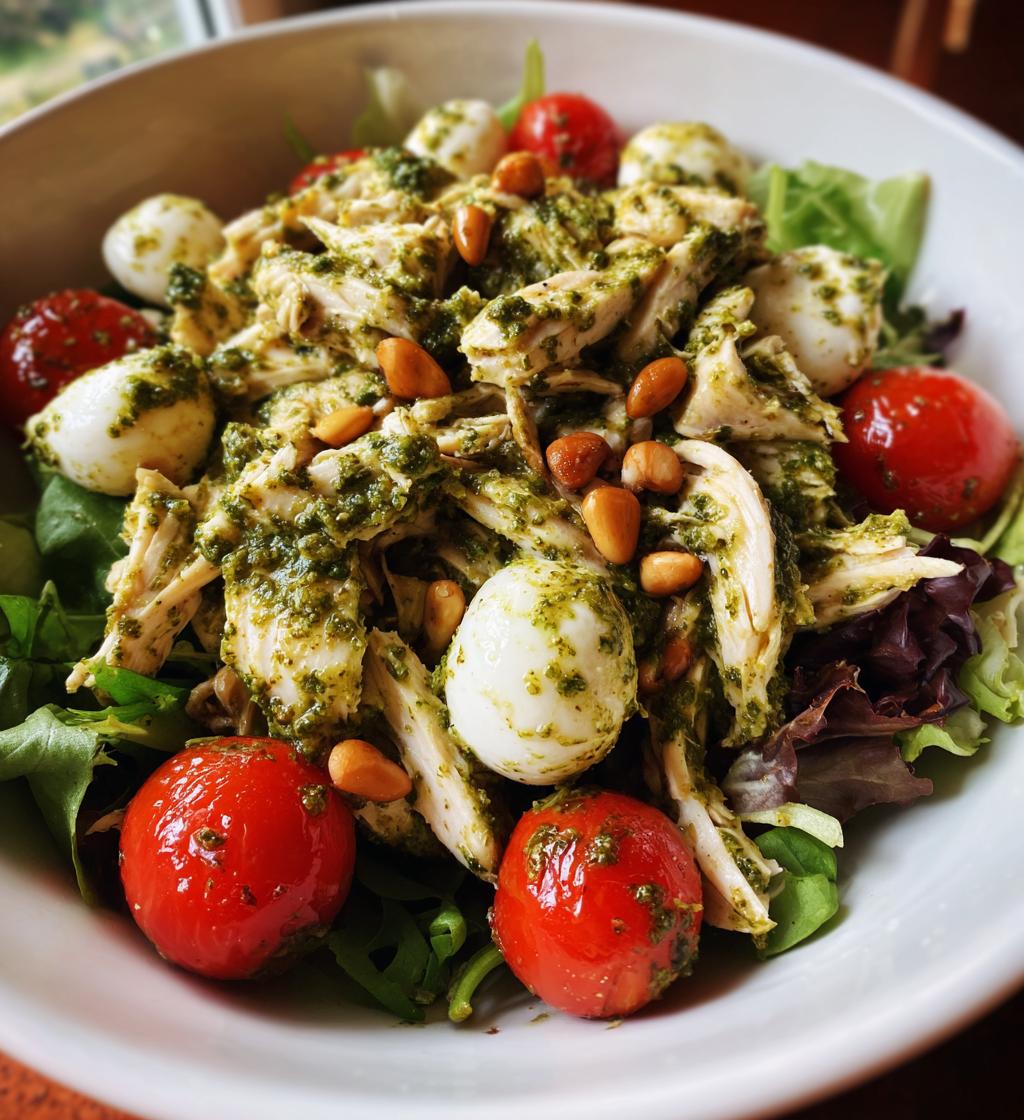 pesto chicken salad - detail 1