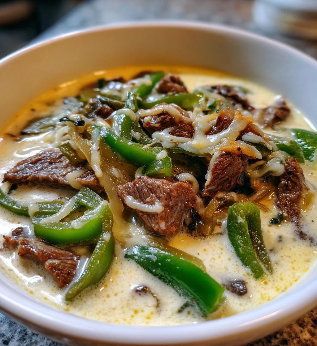philly cheesesteak soup