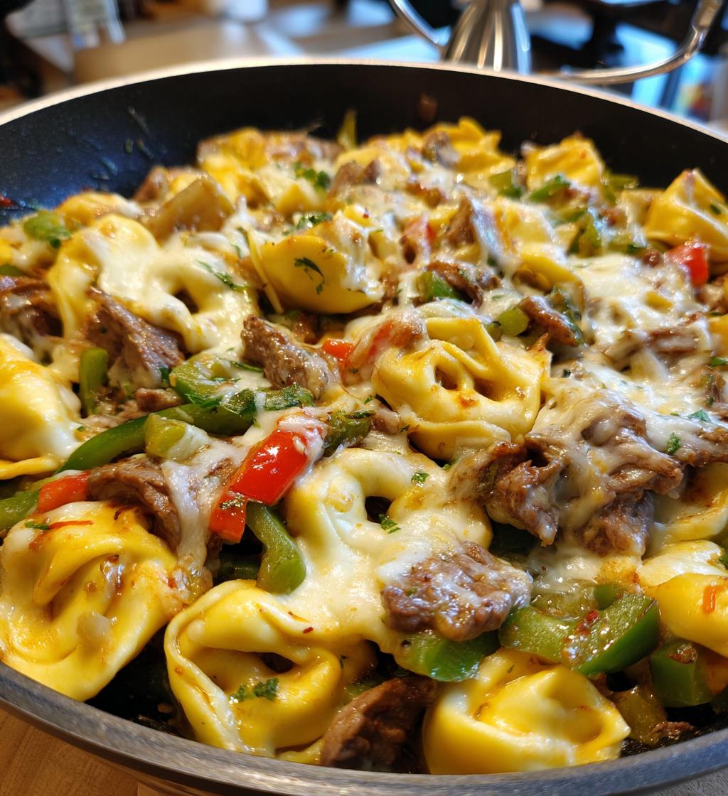 philly cheesesteak tortellini - detail 1